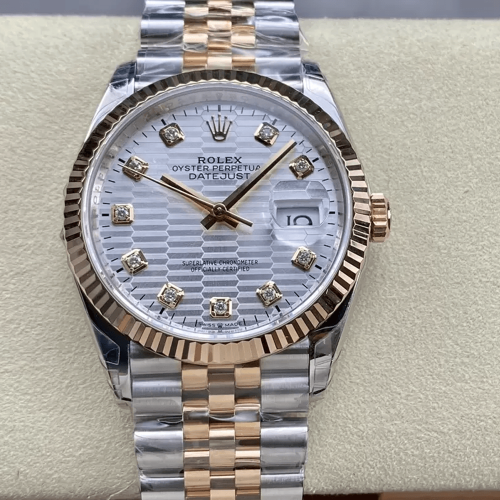 VS공장 롤렉스 데이저스트 와플 실버 다이얼 10P 다이아 RG 콤비 36mm 126231