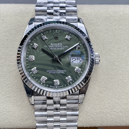 VS공장 롤렉스 데이저스트 그린 리프 다이얼 10P 다이아 쥬빌레 36mm 126234