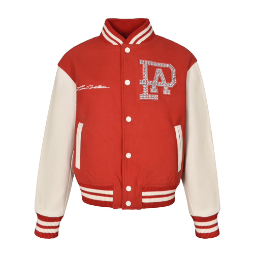 루이비통 25SS 믹스 레더 바시티 블루종 브라이트 레드