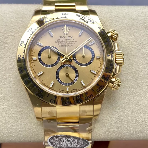 클린공장 롤렉스 데이토나 샴폐인 인덱스 다이얼 옐로우 골드 금통 126508
