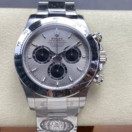 클린공장 롤렉스 데이토나 그레이 인덱스 다이얼 화이트 골드 금통 126508