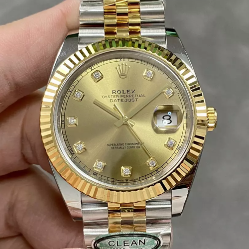 클린공장 롤렉스 데이저스트  옐로우골드 다이얼 10P 다이아 YG 콤비 36mm 126233
