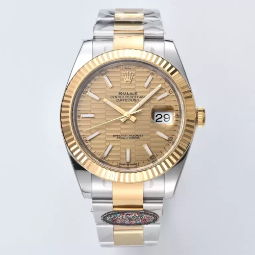 클린공장 롤렉스 데이저스트 와플 다이얼 옐로우 골드 콤비 오이스터 41mm 126333