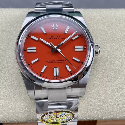 클린공장 롤렉스 오이스터 퍼페추얼 레드 다이얼 41mm m124300