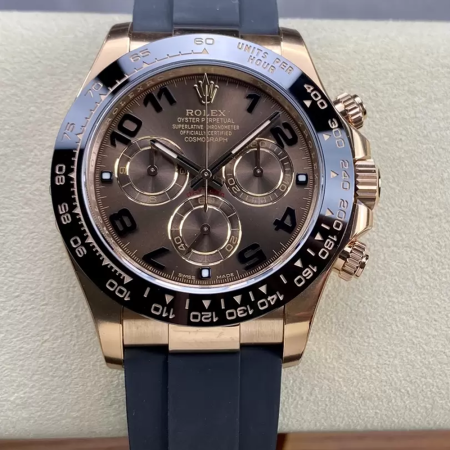 클린공장 롤렉스 데이토나 브라운 다이얼 로즈골드 금통 러버밴드 116515ln