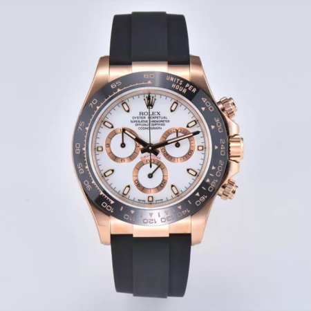 클린공장 롤렉스 데이토나 화이트 다이얼 로즈골드 금통 러버밴드 116515ln