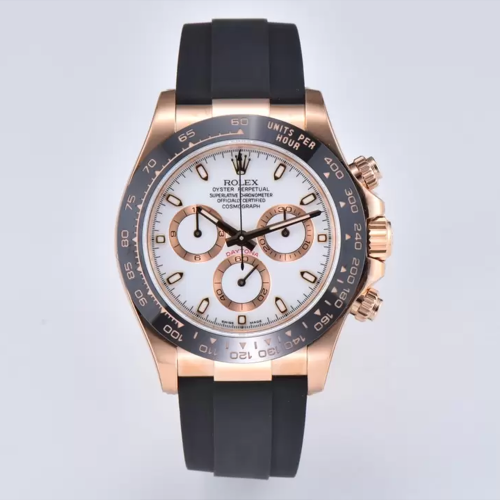 클린공장 롤렉스 데이토나 화이트 다이얼 로즈골드 금통 러버밴드 116515ln