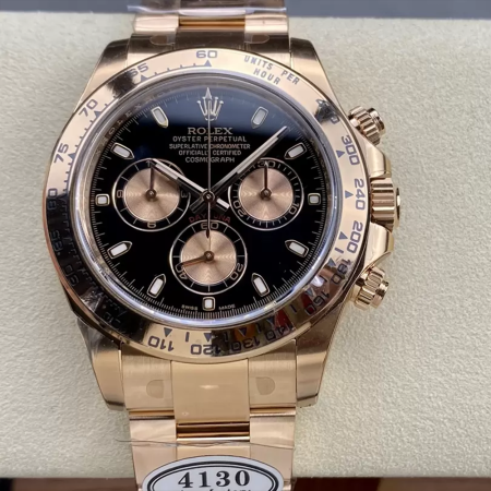 클린공장 롤렉스 데이토나 크로노그래프 검판 다이얼 바인덱스 로즈골드 금통 40mm 116505