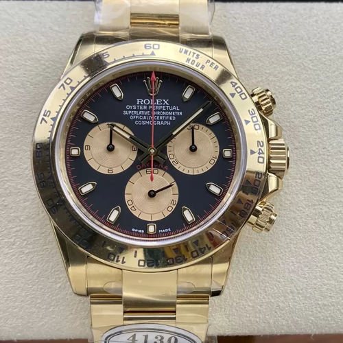 클린공장 롤렉스 데이토나 블랙 레이싱 다이얼 옐로우 골드 금통 m116508