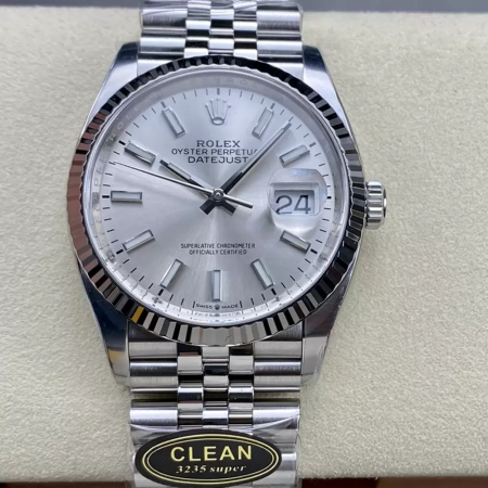 클린공장 롤렉스 데이저스트 실버 다이얼 바인덱스 쥬빌레 36mm 126234