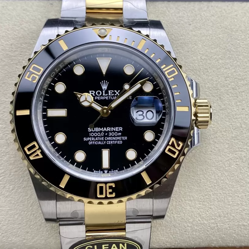 클린공장 롤렉스 신형 서브마리너 검판 옐로우 골드 콤비 41mm m126613ln