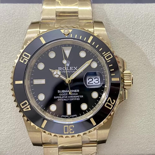 클린공장 롤렉스 신형 서브마리너 검판 데이트 옐로우 골드 금통 40mm 116618 LN