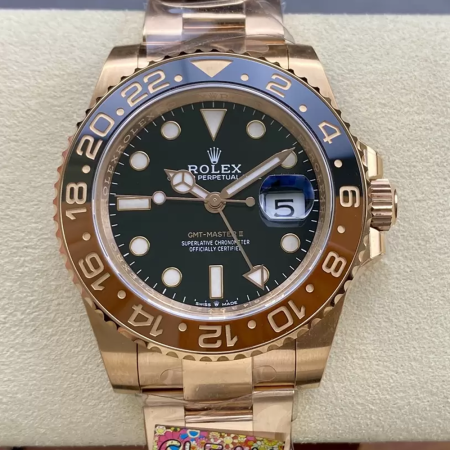 클린공장 롤렉스 GMT마스터 2 루트비어 검판 금통 40mm  m126715chnr