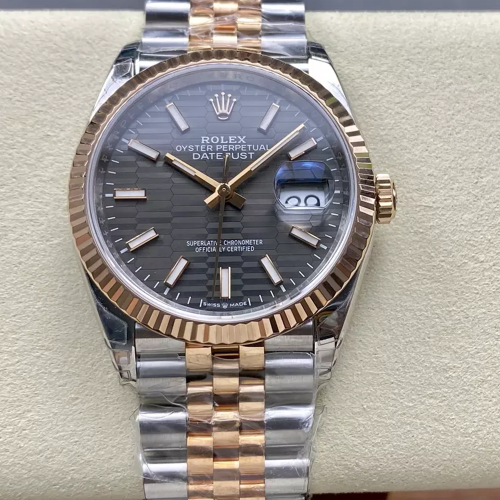 VS공장 롤렉스 데이저스트 와플 그레이 인덱스 다이얼 로즈골드 콤비 36mm