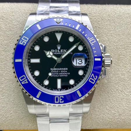 VS공장 롤렉스 신형 서브마리너 블랙 다이얼 스머프 베젤 41mm 126619