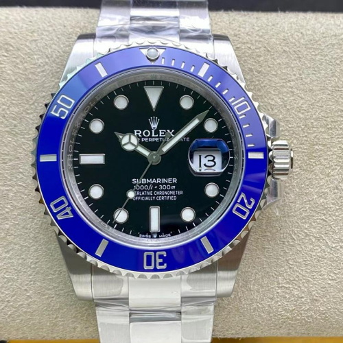 VS공장 롤렉스 신형 서브마리너 블랙 다이얼 스머프 베젤 41mm 126619