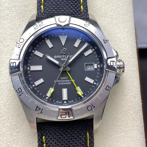 BLS공장 브라이틀링 어벤져 그레이 다이얼 44mm 나일론 스트랩