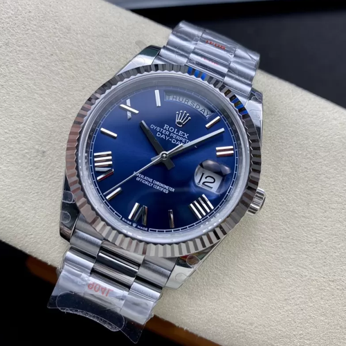 GM공장 V3 롤렉스 데이데이트 청판 다이얼 화이트 골드 금통 40mm m228236