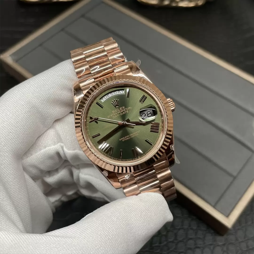 GM공장 V3 롤렉스 데이데이트 올리브 그린 다이얼 로즈골드 금통 40mm 228235
