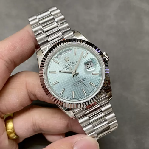 GM공장 V3 롤렉스 데이데이트 플래티넘 와플 다이얼 화이트 골드 금통 40mm m228236