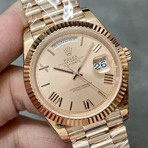 GM공장 V3 롤렉스 데이데이트 살몬 다이얼 로즈골드 금통 40mm 228235