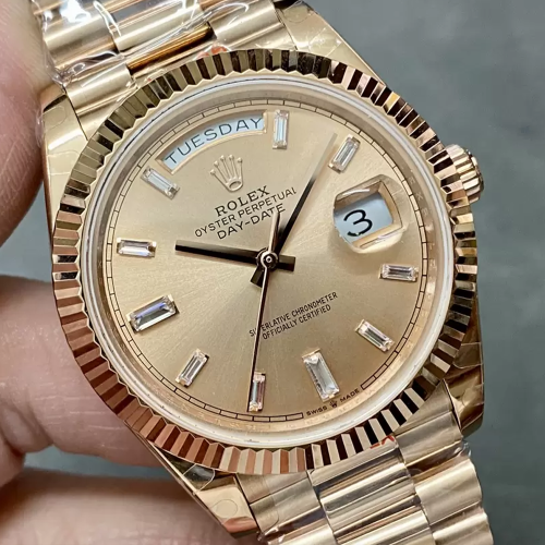 GM공장 V3 롤렉스 데이데이트 살몬 다이아 다이얼 로즈골드 금통 40mm 228235