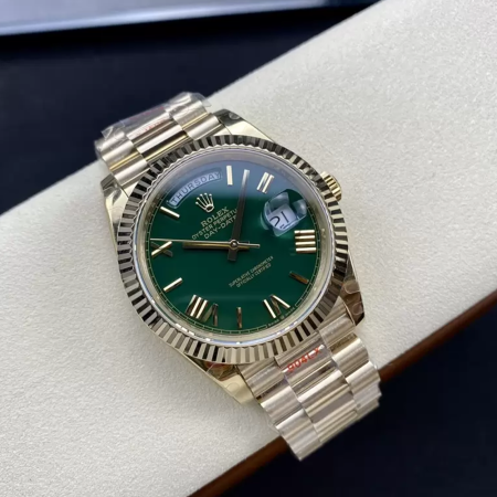 GM공장 V3 롤렉스 데이데이트 그린 다이얼 옐로우 골드 금통 40mm 228235