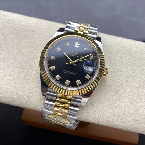 ARF공장 롤렉스 데이저스트 블랙 10P 다이얼 옐로우 골드 콤비 쥬빌레 41mm