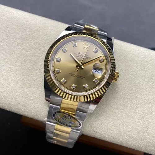 ARF공장 롤렉스 데이저스트 샴폐인 10P 다이얼 옐로우 골드 콤비 오이스터 41mm