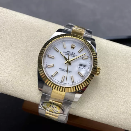 ARF공장 롤렉스 데이저스트 화이트 인덱스 다이얼 옐로우 골드 콤비 오이스터 41mm