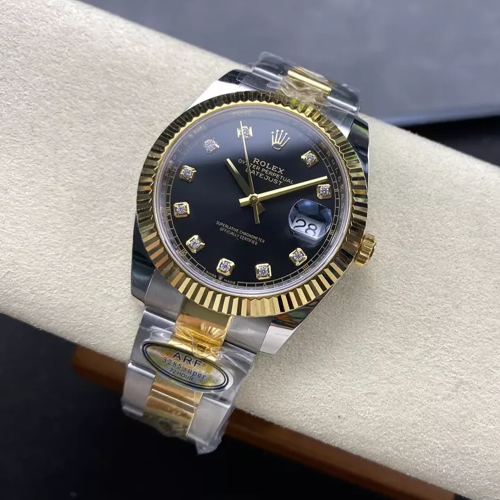 ARF공장 롤렉스 데이저스트 블랙 10P 다이얼 옐로우 골드 콤비 오이스터 41mm