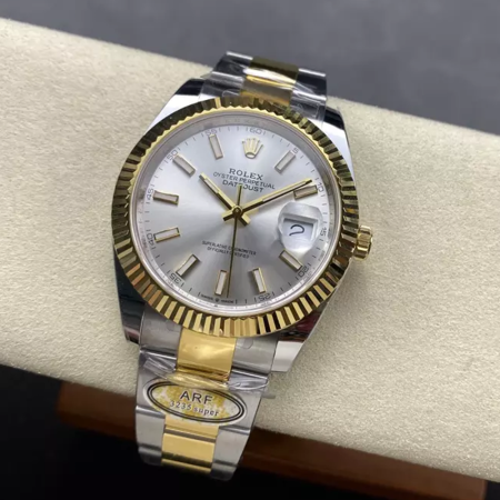 ARF공장 롤렉스 데이저스트 실버 인덱스 다이얼 옐로우 골드 콤비 오이스터 41mm