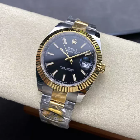 ARF공장 롤렉스 데이저스트 블랙 인덱스 다이얼 옐로우 골드 콤비 오이스터 41mm