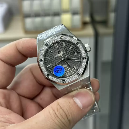 APS공장 오데마피게 로얄오크 그레이 다이얼 37mm 15451 다이아 베젤