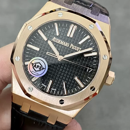 APS공장 오데마피게 로얄오크 50주년 한정판 블랙 다이얼 로즈골드 금통 41mm 15510