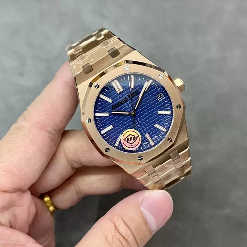 APS공장 오데마피게 로얄오크 50주년 한정판 청판 다이얼 로즈골드 금통 41mm 15510