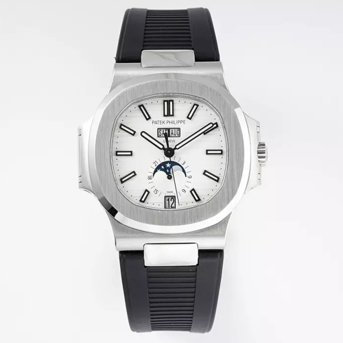 PPF공장 파텍필립 노틸러스 애뉴얼캘린더 문페이즈 화이트 다이얼 5726A