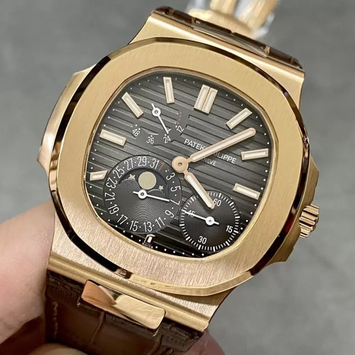 PPF공장 V2 파텍필립 노틸러스 문페이즈 검판 금통 가죽 밴드 5712