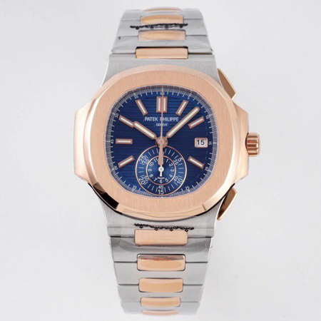 3K공장 파텍필립 노틸러스40주년 리미티드 에디션 청판 다이얼 로즈골드 콤비 40mm 5980
