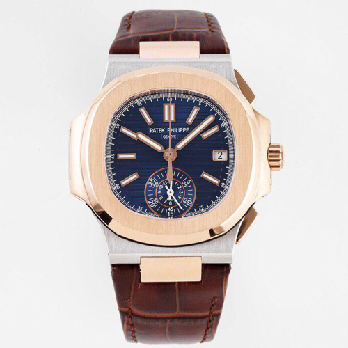 3K공장 파텍필립 노틸러스40주년 리미티드 에디션 브라운 다이얼 로즈골드 콤비 가죽밴드 5980