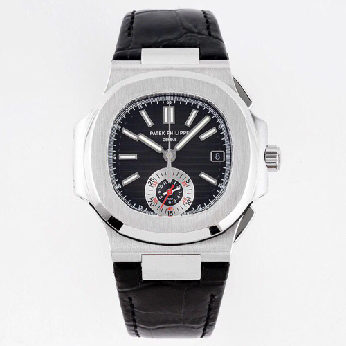 3K공장 파텍필립 노틸러스40주년 리미티드 에디션 블랙 다이얼 가죽밴드 5980