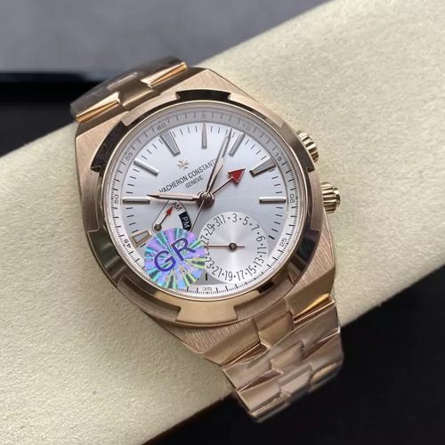 GR공장 바쉐론콘스탄틴 오버시즈 듀얼 타임 7920V 실버 다이얼 로즈골드 금통