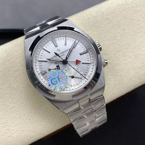 GR공장 바쉐론콘스탄틴 오버시즈 듀얼 타임 7900V 실버 다이얼 스틸