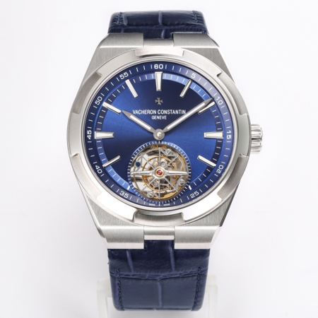 BBR공장 바쉐론 콘스탄틴 오버시즈 뚜르비옹 청판 다이얼 6000V 스틸 가죽 밴드