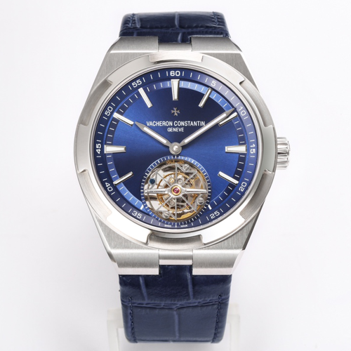 BBR공장 바쉐론 콘스탄틴 오버시즈 뚜르비옹 청판 다이얼 6000V 스틸 가죽 밴드