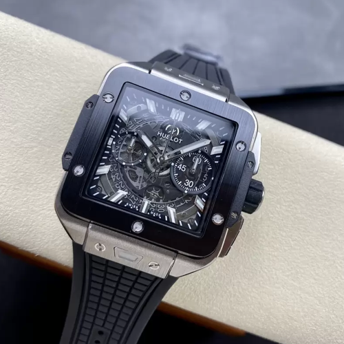 BBF공장 위블로 스퀘어 뱅 블랙 세라믹 스틸 42mm 821.NM.0170.RX