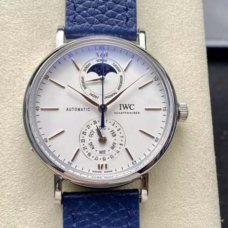 GR공장 IWC 포르토피노 컴플리트 캘린더 화이트 다이얼 스틸 41mm IW359001