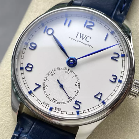 GR공장 IWC 포르투기저 화이트 다이얼 실버 41mm IW358304