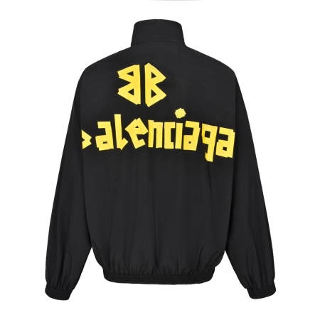 발렌시아가 테이프 포켓 후드 라지 핏 네이비