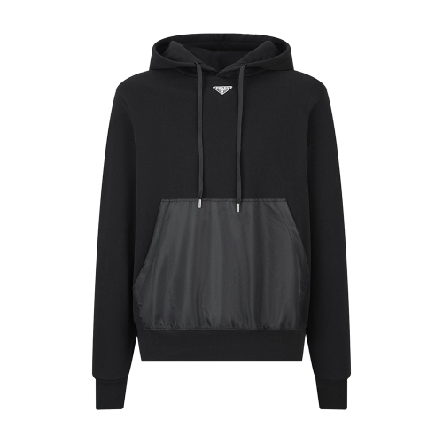 프라다 삼각로고 나일론 포켓 코튼후드